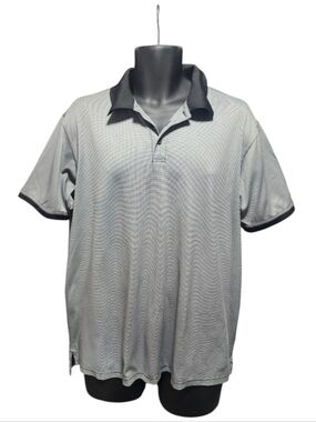 Calvin Klein Light Gray Polo with Black Contrast Collar
